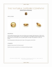 0.86 Ct. Peach Sapphire from Ceylon (Sri Lanka) Appraisal