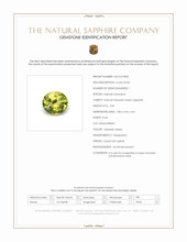 2.09 Ct. Yellowish Green Sapphire from Ceylon (Sri Lanka) Scan Report