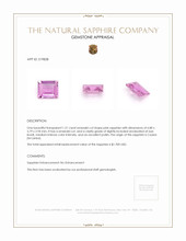1.21 Ct. Pink Sapphire from Ceylon (Sri Lanka) Appraisal