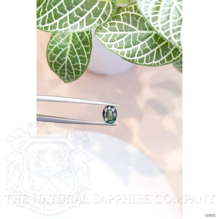 1.40 Ct. Bluish Green Sapphire from Ceylon (Sri Lanka)