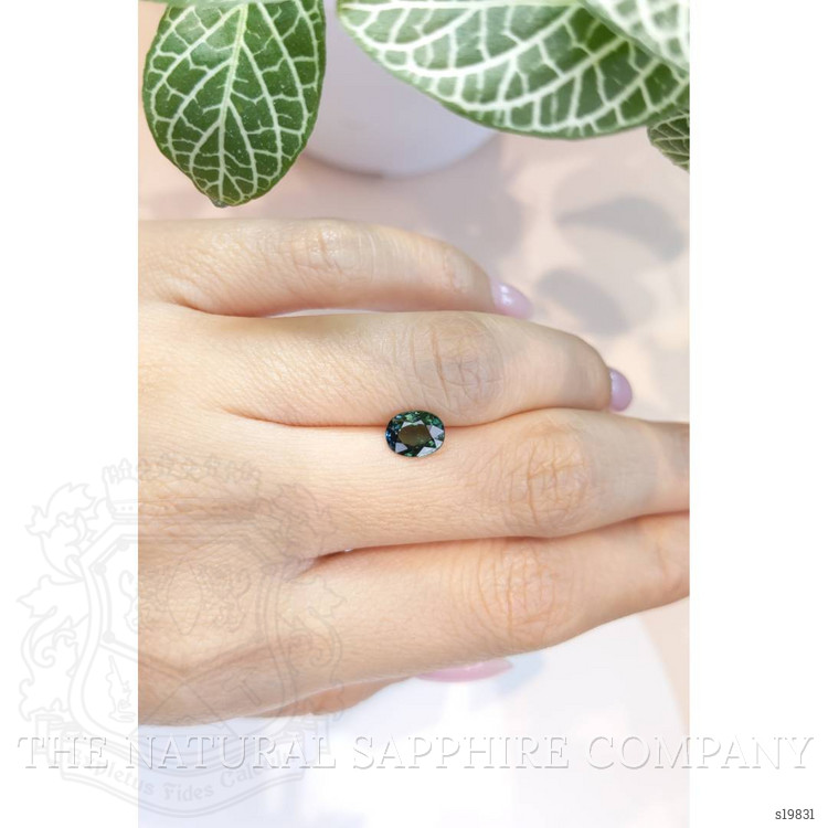 1.40 Ct. Bluish Green Sapphire from Ceylon (Sri Lanka)