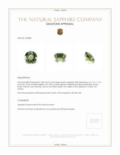 1.88 Ct. Green Sapphire from Ceylon (Sri Lanka) Appraisal