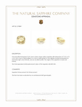 2.03 Ct. Yellow Sapphire from Ceylon (Sri Lanka) Appraisal