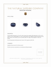 1.02 Ct. Blue Sapphire from Ceylon (Sri Lanka) Appraisal