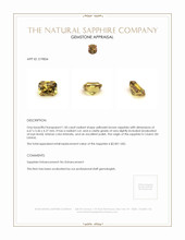 1.50 Ct. Yellowish Brown Sapphire from Ceylon (Sri Lanka) Appraisal