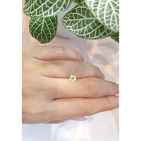 0.86 Ct. Greenish Yellow Sapphire from Ceylon (Sri Lanka) Life Style