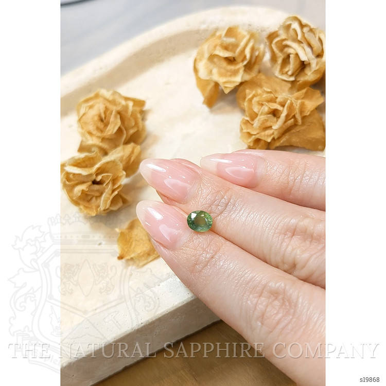 1.30 Ct. Green Sapphire from Ceylon (Sri Lanka)