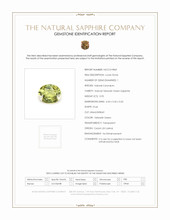0.95 Ct. Yellowish Green Sapphire from Ceylon (Sri Lanka) Scan Report