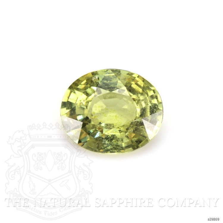 0.95 Ct. Yellowish Green Sapphire from Ceylon (Sri Lanka)