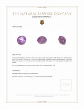 1.24 Ct. Purple Star Sapphire from Ceylon (Sri Lanka) Appraisal