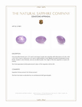 1.32 Ct. Purple Star Sapphire from Ceylon (Sri Lanka) Appraisal