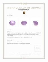 1.32 Ct. Purple Star Sapphire from Ceylon (Sri Lanka) Appraisal