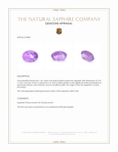 1.66 Ct. Pinkish Purple Star Sapphire from Ceylon (Sri Lanka) Appraisal