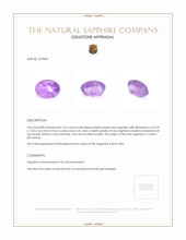 1.66 Ct. Pinkish Purple Star Sapphire from Ceylon (Sri Lanka) Appraisal