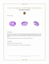 1.90 Ct. Purple Star Sapphire from Ceylon (Sri Lanka) Appraisal