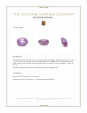 1.06 Ct. Purple Star Sapphire from Ceylon (Sri Lanka) Appraisal