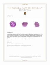 0.84 Ct. Purple Star Sapphire from Ceylon (Sri Lanka) Appraisal