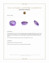 1.07 Ct. Purple Star Sapphire from Ceylon (Sri Lanka) Appraisal