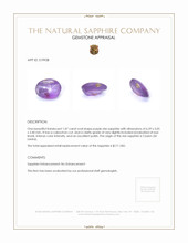 1.07 Ct. Sapphire from Ceylon (Sri Lanka) Appraisal