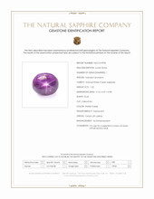 1.22 Ct. Pinkish Purple Star Sapphire from Ceylon (Sri Lanka) Scan Report