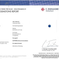 3.11 Ct. Sapphire from Ceylon (Sri Lanka) Scan Report
