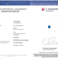 4.03 Ct. Blue Sapphire from Ceylon (Sri Lanka) Scan Report