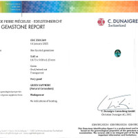 5.05 Ct. Green Sapphire from Madagascar Scan Report