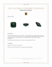 2.01 Ct. Green Sapphire from Madagascar Appraisal