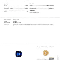 3.53 Ct. Blue Sapphire from Madagascar Scan Report