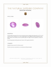 0.56 Ct. Pink Star Sapphire from Ceylon (Sri Lanka) Appraisal