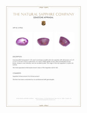 1.28 Ct. Purplish Pink Star Sapphire from Ceylon (Sri Lanka) Appraisal