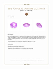 1.35 Ct. Pinkish Purple Star Sapphire from Ceylon (Sri Lanka) Appraisal