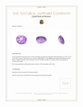 0.92 Ct. Sapphire from Ceylon (Sri Lanka) Appraisal
