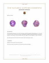 2.46 Ct. Purple Star Sapphire from Ceylon (Sri Lanka) Appraisal
