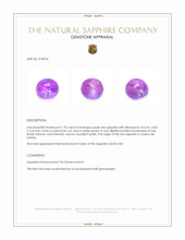 1.96 Ct. Purple Star Sapphire from Ceylon (Sri Lanka) Appraisal