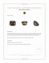 2.08 Ct. Brown Sapphire from Ceylon (Sri Lanka) Appraisal