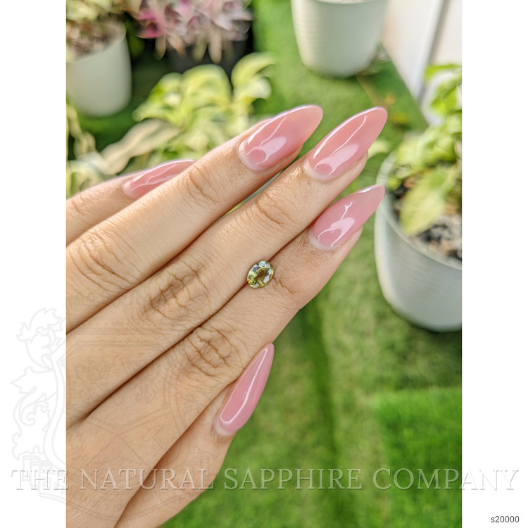 0.85 Ct. Yellowish Green Sapphire from Australia