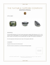 1.60 Ct. Green Sapphire from Madagascar Appraisal