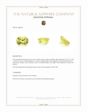 0.76 Ct. Yellow Sapphire from Ceylon (Sri Lanka) Appraisal
