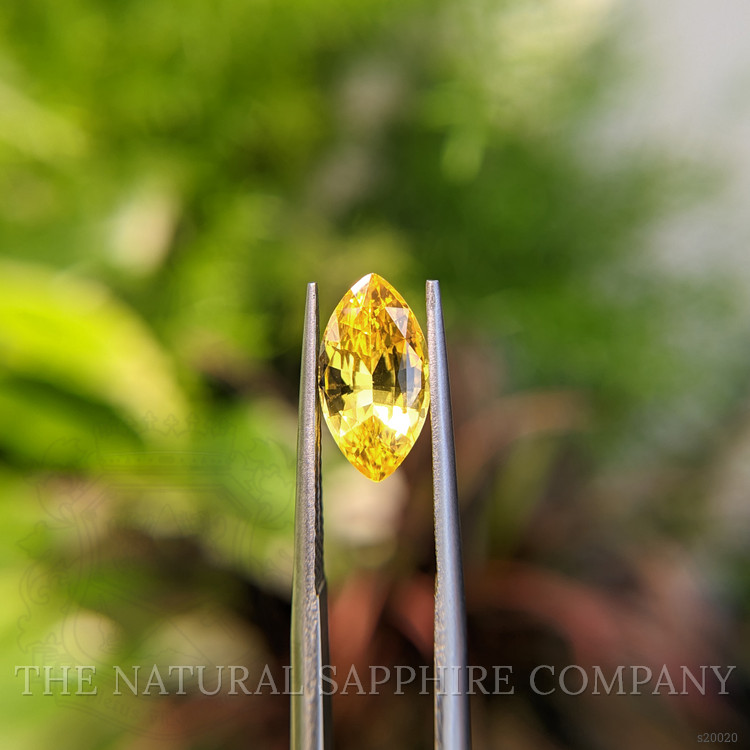 2.52 Ct. Orangish Yellow Sapphire from Ceylon (Sri Lanka)
