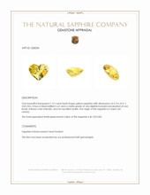 1.57 Ct. Yellow Sapphire from Ceylon (Sri Lanka) Appraisal
