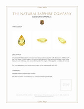 1.53 Ct. Yellow Sapphire from Ceylon (Sri Lanka) Appraisal