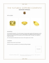 1.59 Ct. Yellow Sapphire from Ceylon (Sri Lanka) Appraisal