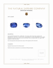 7.04 Ct. Sapphire from Ceylon (Sri Lanka) Appraisal