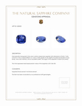 3.06 Ct. Blue Sapphire from Ceylon (Sri Lanka) Appraisal
