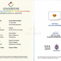 4.10 Ct. Yellow Sapphire from Ceylon (Sri Lanka) Scan Report