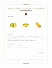 3.23 Ct. Yellow Sapphire from Ceylon (Sri Lanka) Appraisal