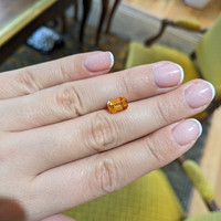 2.57 Ct. Orange Sapphire from Ceylon (Sri Lanka) Life Style