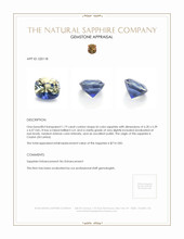 1.19 Ct. Bi Color Sapphire from Ceylon (Sri Lanka) Appraisal