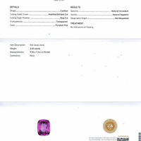 3.65 Ct. Pink Sapphire from Ceylon (Sri Lanka) Scan Report